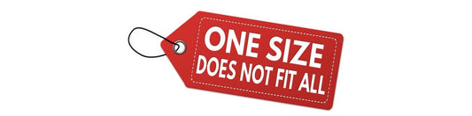 The picture shows the words 'One size does not fit all. When we want to reach our personal goals, we need to think out of the box and remember that what works for one does not always work for others. 